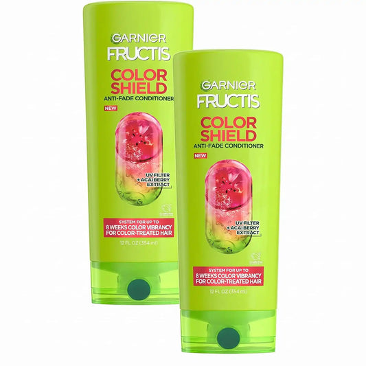Garnier Fructis Conditioner, Color Shield, 12 Fl Oz | Anti-Fade | For Color-Treated Hair | Pack of 2