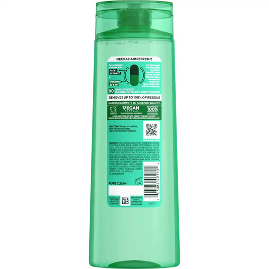 Garnier Fructis Pure Clean Purifying Shampoo, Silicone-Free, 12.5 Fl Oz, (Packaging May Vary), (Pack of 2)