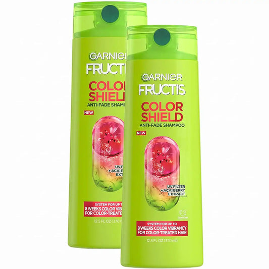 Garnier Fructis Color Shield Shampoo, Fortifying Shampoo for Color Treated Hair, Works on All Types of Hair and Color, Vegan and Paraben Free, 12.5 fl. oz. (Pack of 2)