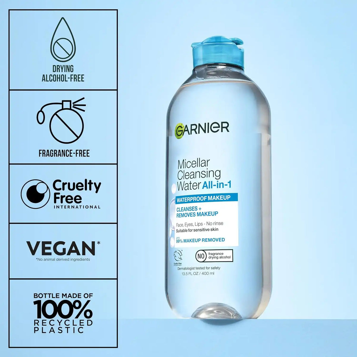 Garnier Skin Active Micellar Cleansing Water, 400 ml,13.5 Fl Oz