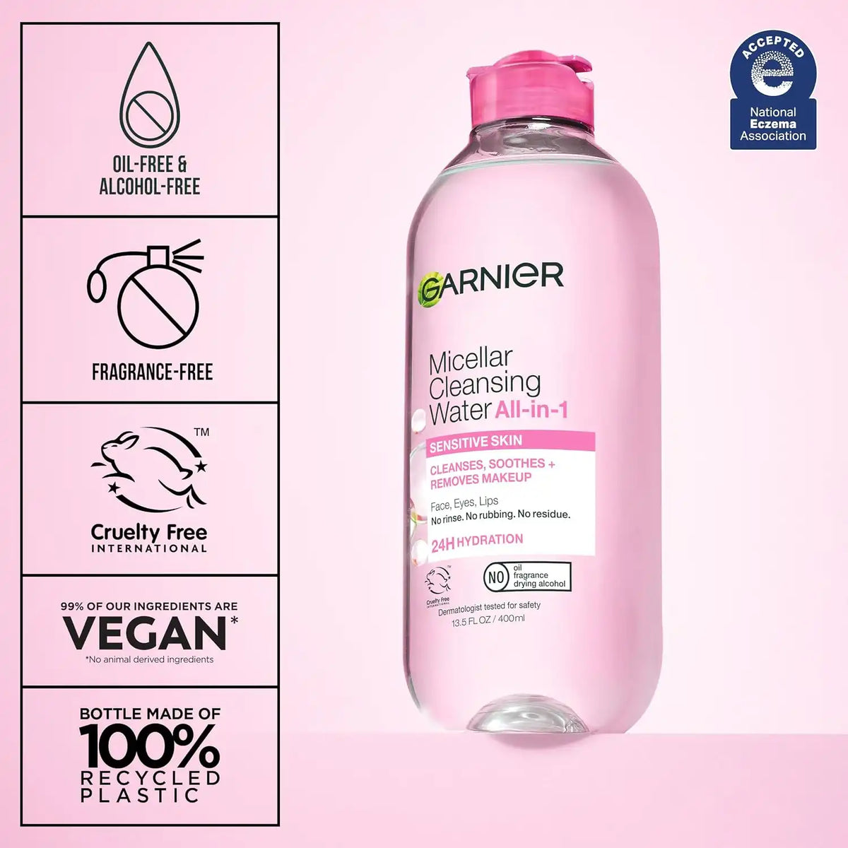 Garnier SkinActive Micellar Cleansing Water, For All Skin Types, 13.5 fl. oz.