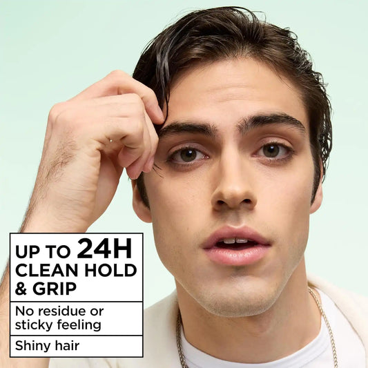 Garnier Fructis Pure Clean Styling Hair Gel, Extra Strong Hold for Up to 24HRs, Non-Flaking, Non-Sticky Formula with Aloe Extract, Made for All Hair Types, 6.8 fl oz, 2 Count (Packaging May Vary)