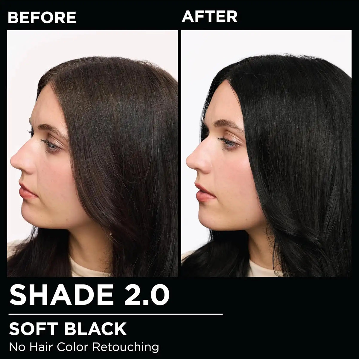 Garnier Olia Hair Color, Ammonia-Free Permanent Hair Dye, Oil-Powered Formula for 100% Gray Coverage and 3x Shinier Hair, Vegan & Cruelty Free, 2.0 Soft Black, 2 Count