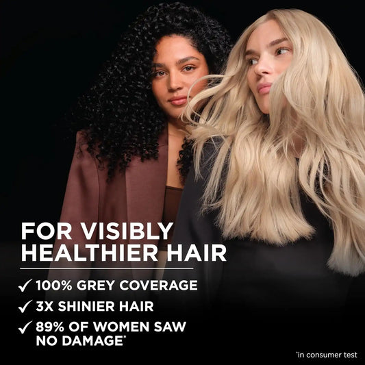 Garnier Olia Hair Color, Ammonia-Free Permanent Hair Dye, Oil-Powered Formula for 100% Gray Coverage and 3x Shinier Hair, Vegan & Cruelty Free, 7.0 Dark Blonde, 2 Count
