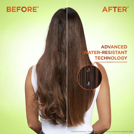 Garnier Fructis Sleek and Shine Sleek and Stay Hair Serum for Frizzy, Dry Hair, Heat Protectant Formulated with Alpha Silane, 1.7 Fl Oz(Packaging May Vary)