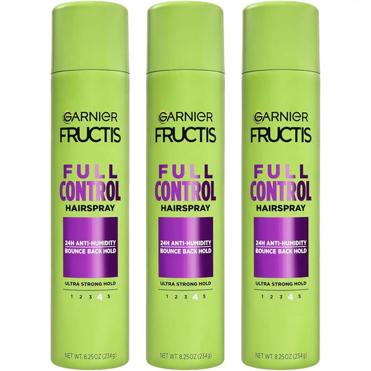Garnier Fructis Style Full Control Anti-Humidity Hairspray, 8.25 Oz, 3 Count (Packaging May Vary)