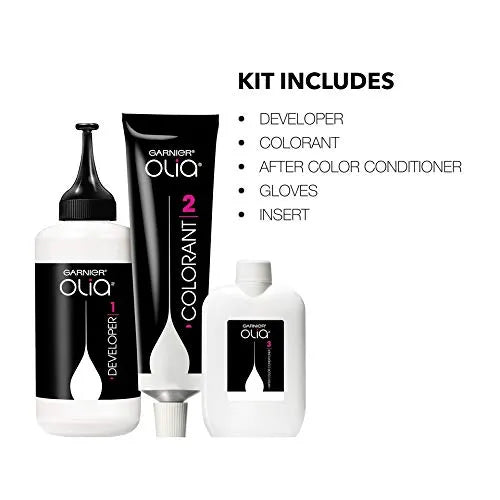 Garnier Olia Ammonia-Free Brilliant Color Oil-Rich Permanent Hair Color, 8.22 Medium Rose Gold (Pack of 1) Pink Hair Dye (Packaging May Vary)