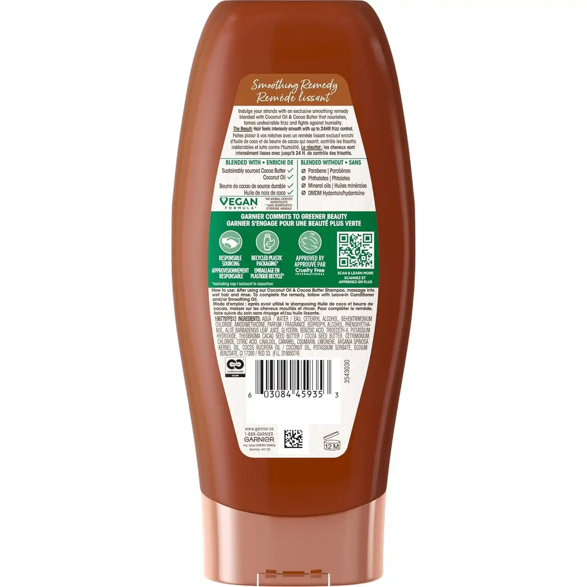 Garnier Whole Blends Condition Coconut Oil 12.5 Ounce (369ml) (3 Pack)