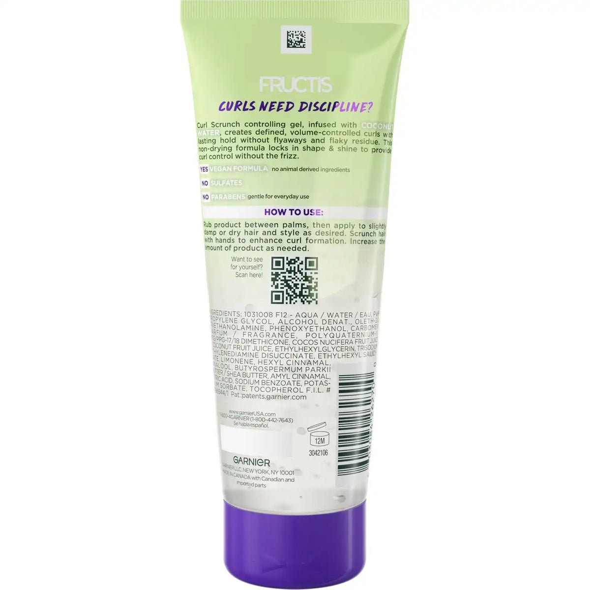 Garnier Fructis Style Scrunch Controlling Gel, Curl, 6.8 Fl Oz