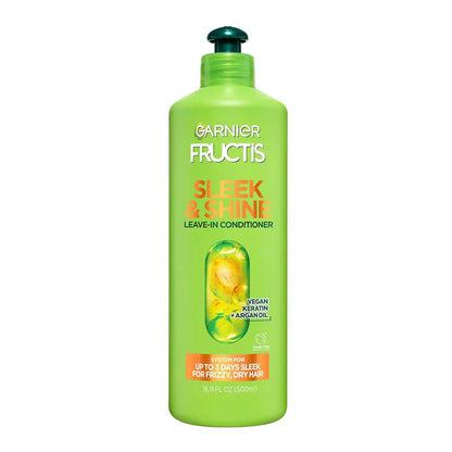 Garnier Fructis Sleek & Shine Leave-In Conditioner Cream, 16.9 Fl Oz
