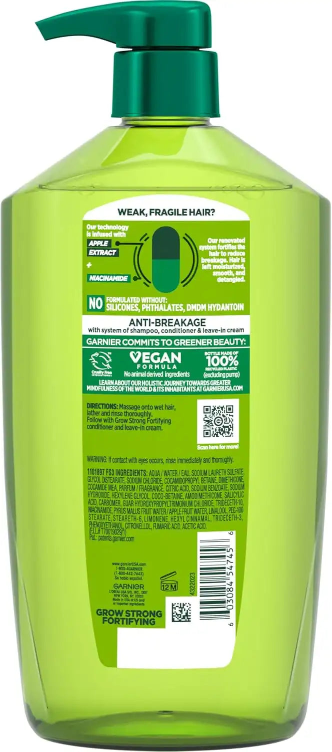 Garnier Fructis Grow Strong Shampoo, 33.8 Fl Oz, 1 Count (Packaging May Vary)
