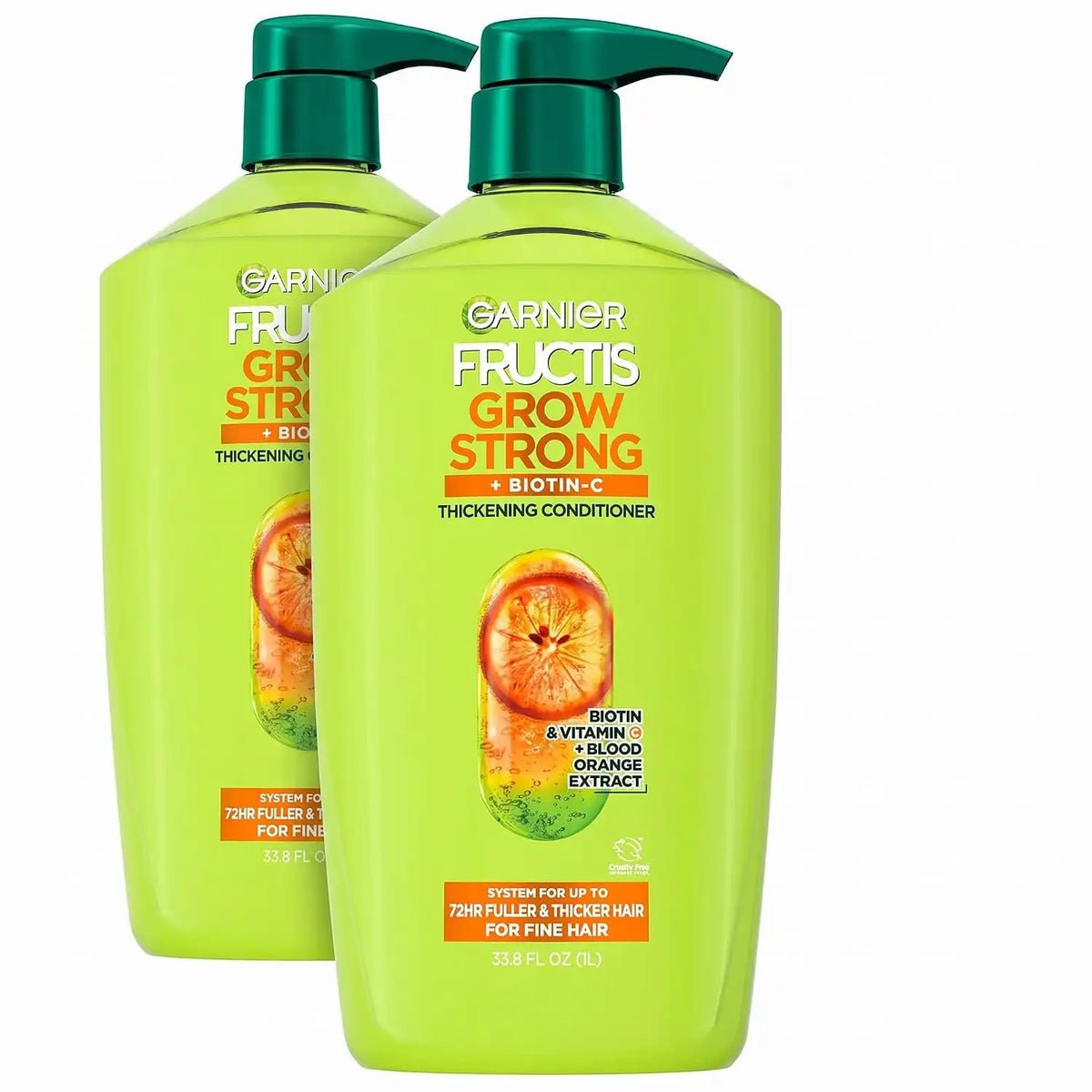 Garnier Fructis Grow Strong Thickening Conditioner for Fine Hair,Biotin-C,32.3 Fl Oz,(Packaging May Vary),(Pack of 2)