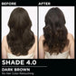 Garnier Olia Hair Color, Ammonia-Free Permanent Hair Dye, Oil-Powered Formula for 100% Gray Coverage and 3x Shinier Hair, Vegan & Cruelty Free, 4.0 Dark Brown, 2 Count