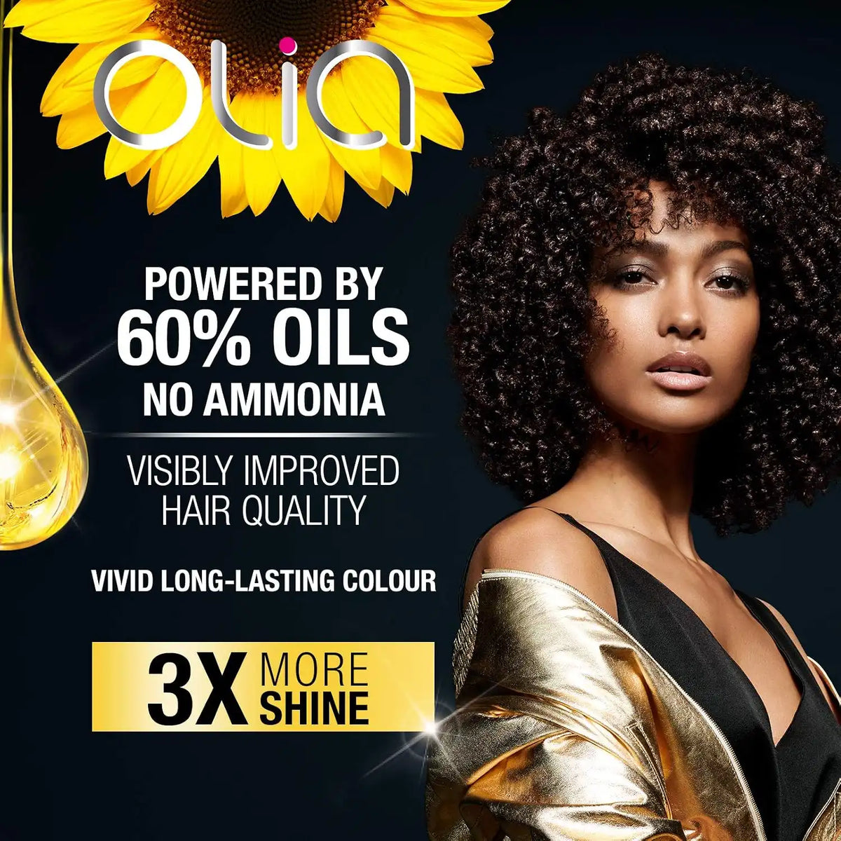 Garnier Olia Ammonia-Free Brilliant Color Oil-Rich Permanent Hair Color, 5.3 Medium Golden Brown (Pack of 1) Brown Hair Dye (Packaging May Vary)