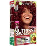 Garnier Nutrisse Ultra Color Hair Color, Permanent Hair Dye for Up to 8 Weeks of Bold, Vibrant, Fade-Resistant Results, Vegan & Cruelty-Free, R2 Medium Intense Auburn (Goji Berry), 1 Count