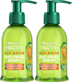 Garnier Fructis Sleek & Shine Anti-Frizz Serum for Frizzy, Dry Hair, Argan Oil, 5.1 Fl Oz, 2 Count (Packaging May Vary)
