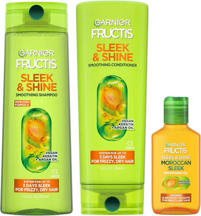 Garnier Fructis Sleek & Shine Moroccan Sleek Oil Treatment, 3.75 fl. oz. 3 Count