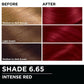 Garnier Olia Hair Color, Ammonia-Free Permanent Hair Dye, Oil-Powered Formula for 100% Gray Coverage and 3x Shinier Hair, Vegan & Cruelty Free, 6.65 Intense Red, 2 Count