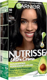 Garnier Hair Color Nutrisse Nourishing Creme, 10 Black (Licorice) Permanent Hair Dye, 1 Count (Packaging May Vary)