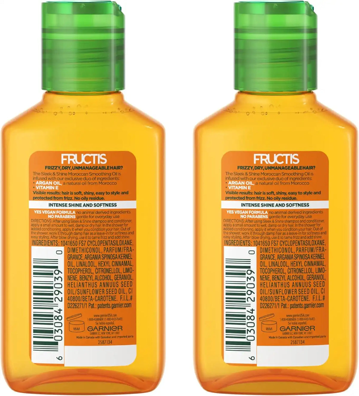 Garnier Hair Care Fructis Sleek and Shine Moroccan Oil Treatment, 111 ml(Pack of 2)