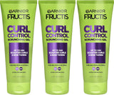 Garnier Fructis Style Curl Scrunch Controlling Gel for Shape & Shine, 6.8 Fl Oz, 3 Count (Packaging May Vary)
