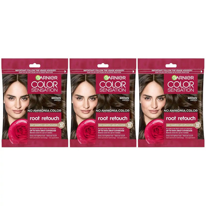 Garnier Color Sensation Root Retouch Hair Color, 5.0 Brown, Pack of 3