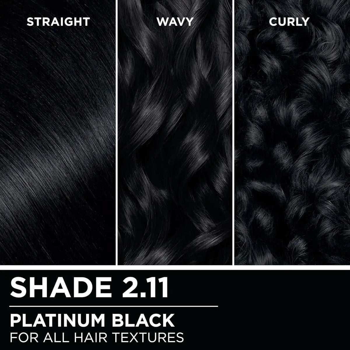 Garnier Olia Ammonia-Free Brilliant Color Oil-Rich Permanent Hair Color, 2.11 Platinum Black (Pack of 1) Black Hair Dye (Packaging May Vary)