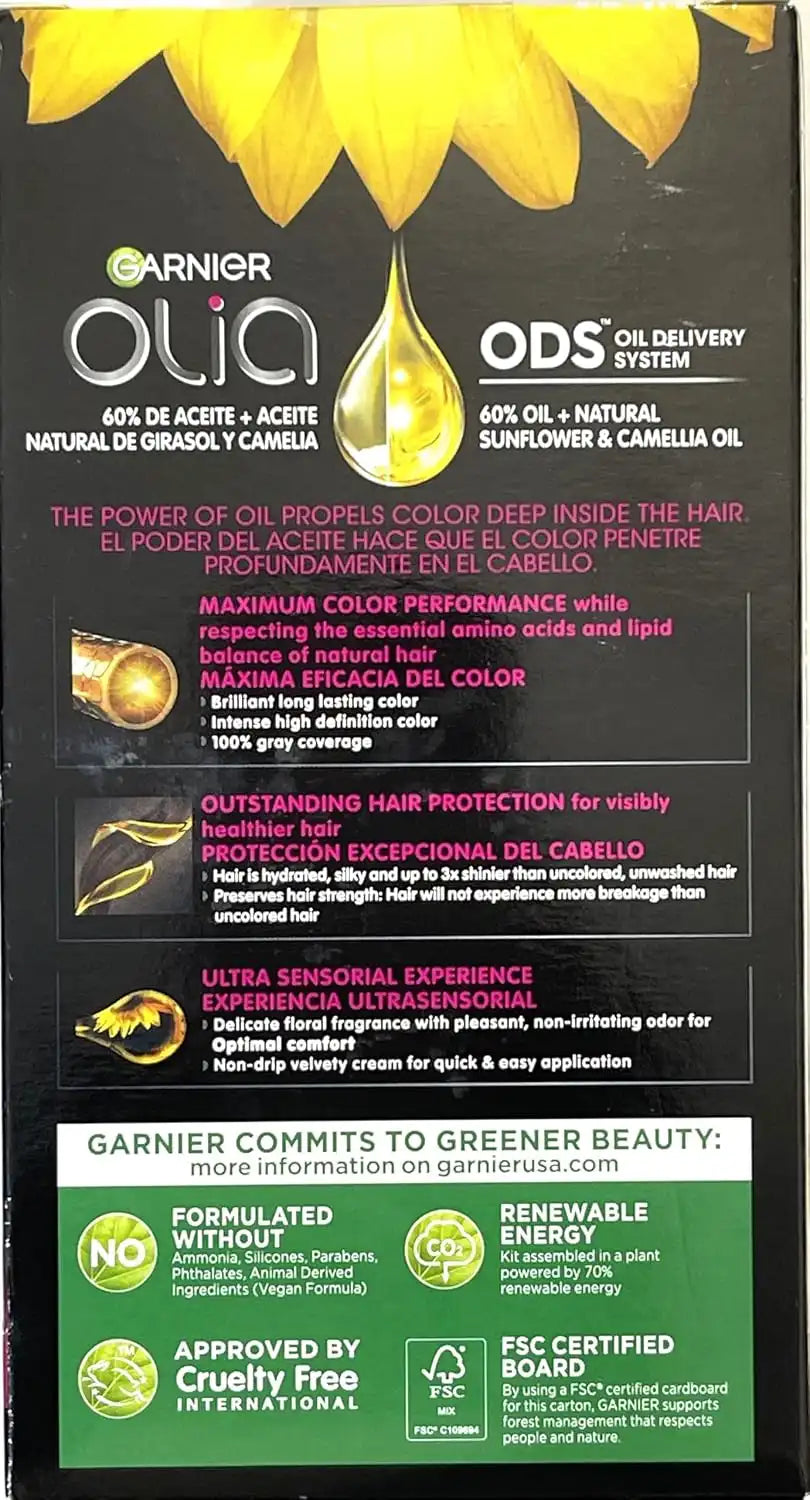 Garnier Olia Ammonia Free Hair Color [4.0] Dark Brown 1 ea (Pack of 3)