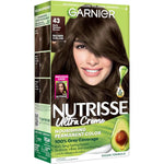 Garnier Nutrisse Ultra Crème Hair Color, 43 Dark Golden Brown, 1 Count