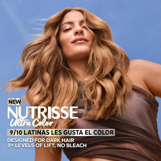 Garnier Nutrisse Ultra Color Hair Color, Permanent Hair Dye for Up to 8 Weeks of Bold, Vibrant Results, Vegan & Cruelty-Free, LC1 Hi-Lift Light Brown (Salted Caramelo), 2 Count