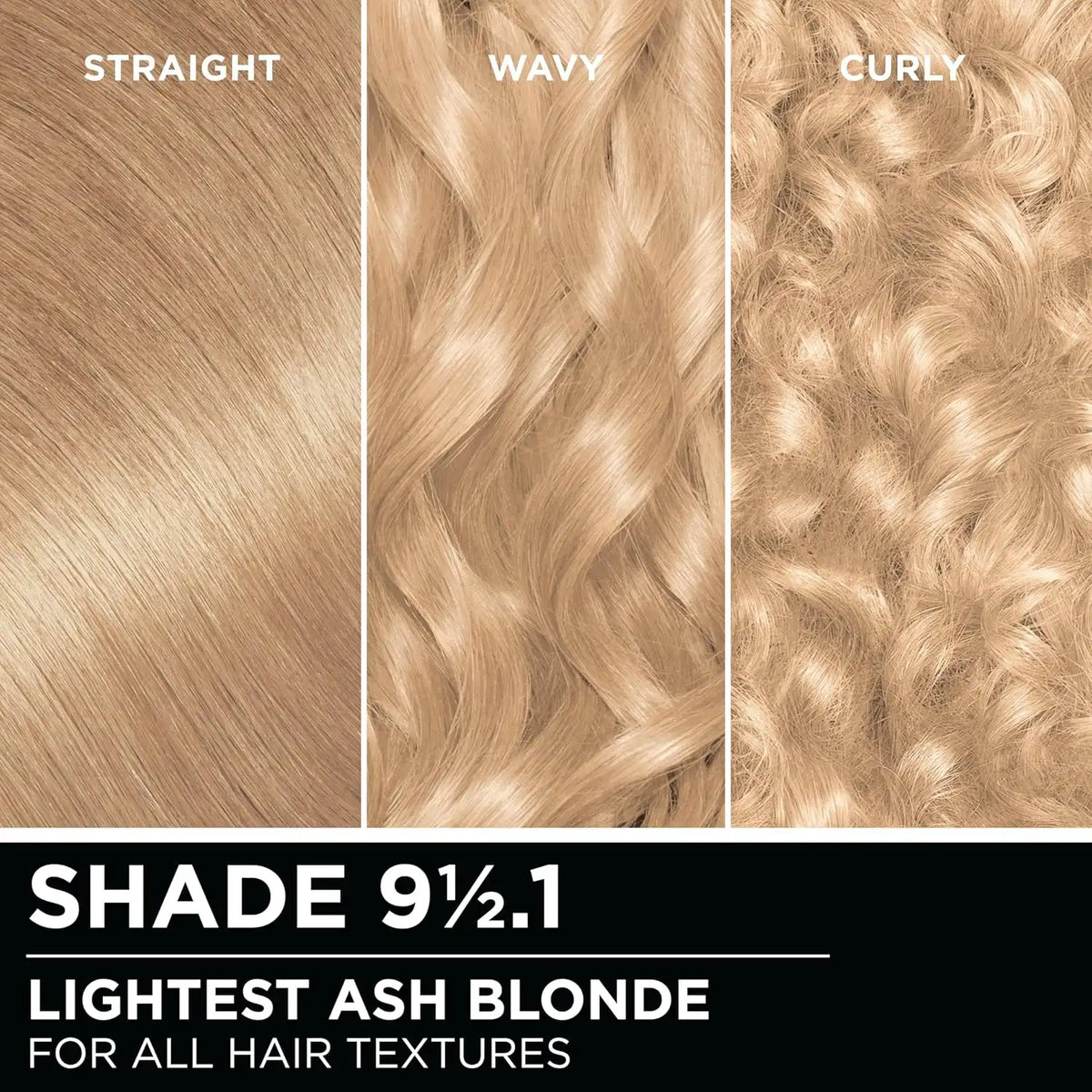 Garnier Olia Hair Color, Ammonia-Free Permanent Hair Dye, Oil-Powered Formula for 100% Gray Coverage and 3x Shinier Hair, Vegan & Cruelty Free, 9 1/2.1 Lightest Ash Blonde, 1 Count