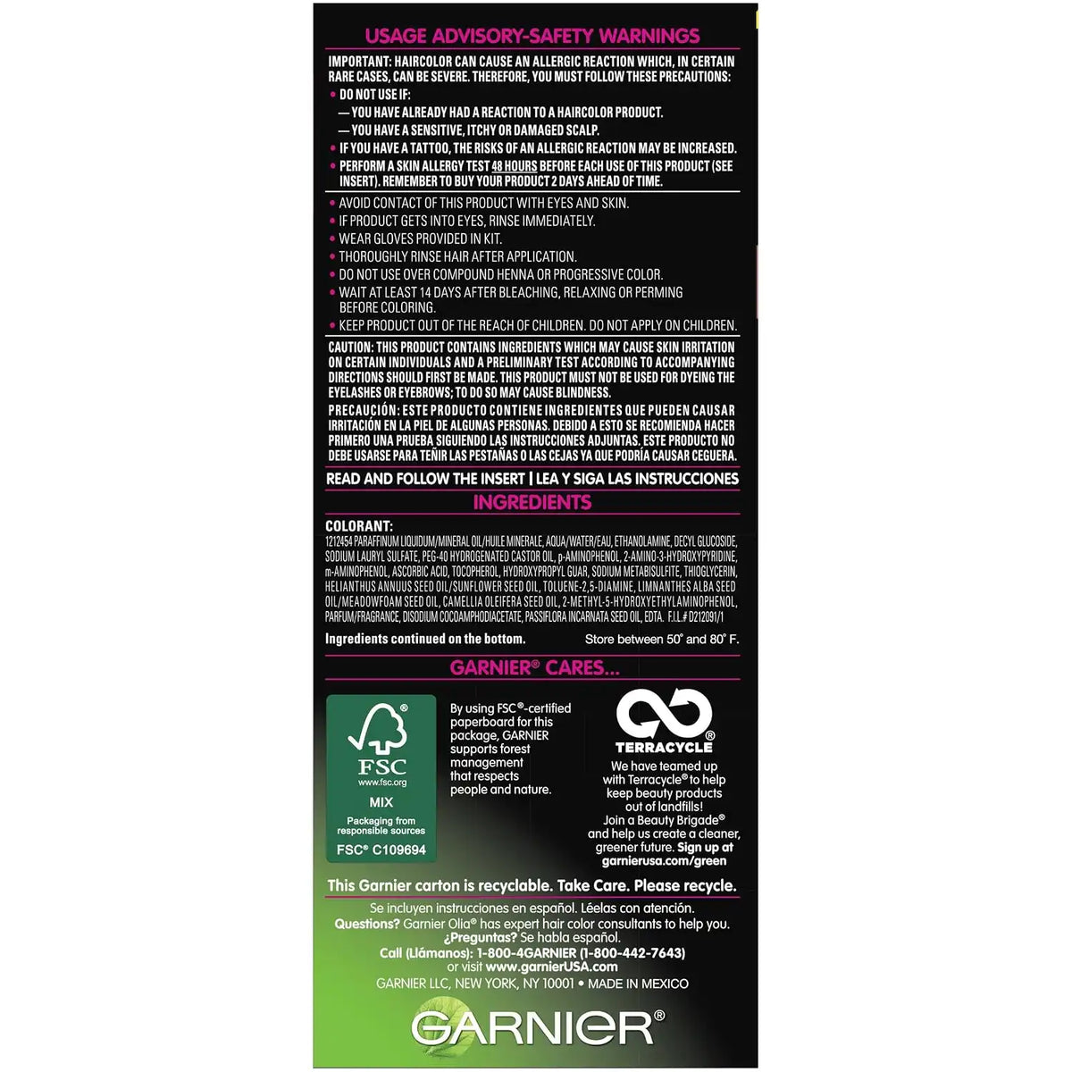 Garnier Olia Ammonia-Free Brilliant Color Oil-Rich Permanent Hair Color, 8.22 Medium Rose Gold (Pack of 1) Pink Hair Dye (Packaging May Vary)